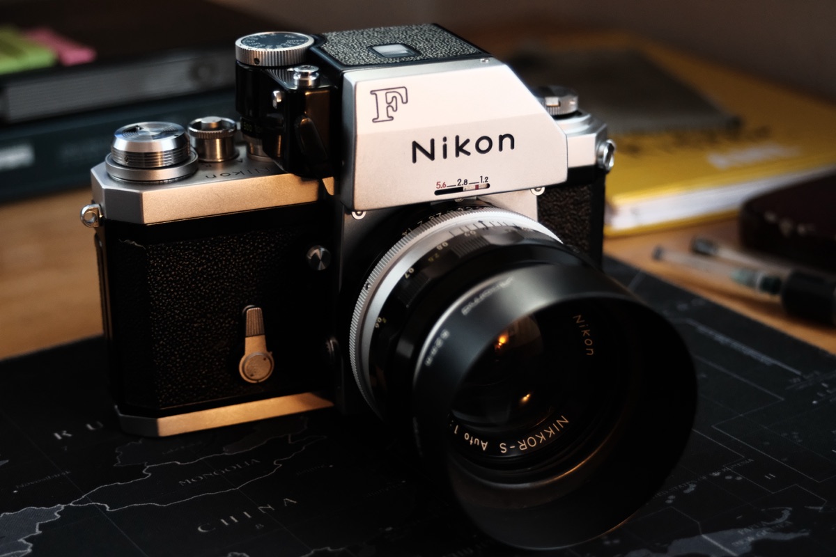 Nikon F film camera